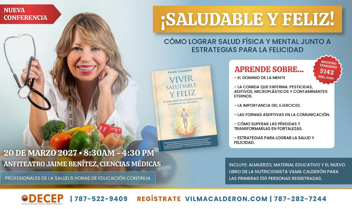 Conferencia- Saludable y feliz: cómo tener salud física y mental junto a estrategias para lograr la felicidad