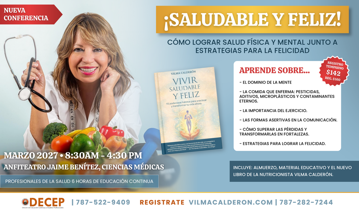 Conferencia- Saludable y feliz: cómo tener salud física y mental junto a estrategias para lograr la felicidad